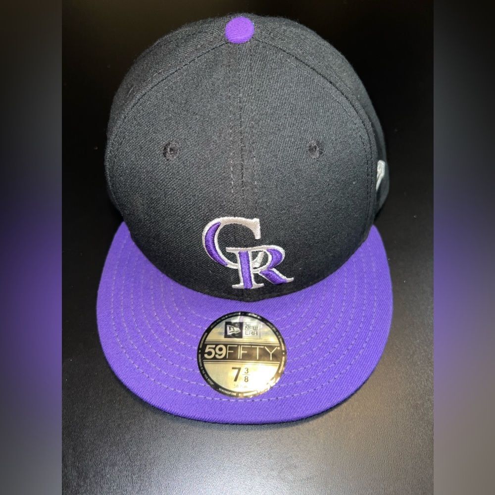 Colorado Rockies New Era Alt Authentic On-Field 59FIFTY Fitted Hat 7 3/8 EUC